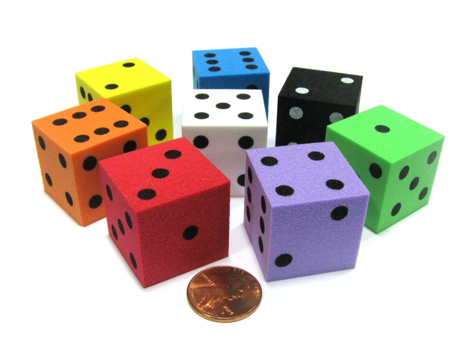 Koplow 25mm Foam Dice - D6 for Board Games & RPGs