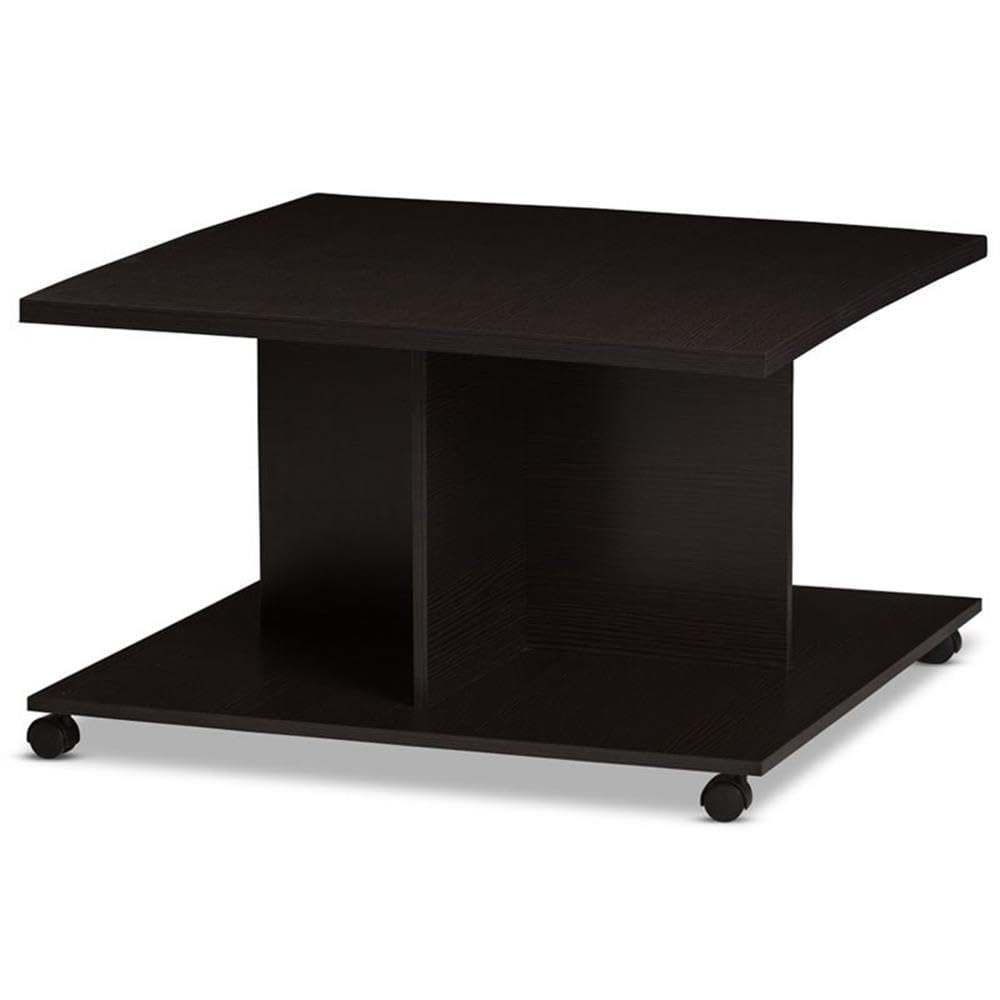 Modern Wenge Brown Coffee Table - Contemporary Living Room Furniture for Home & Office Decor