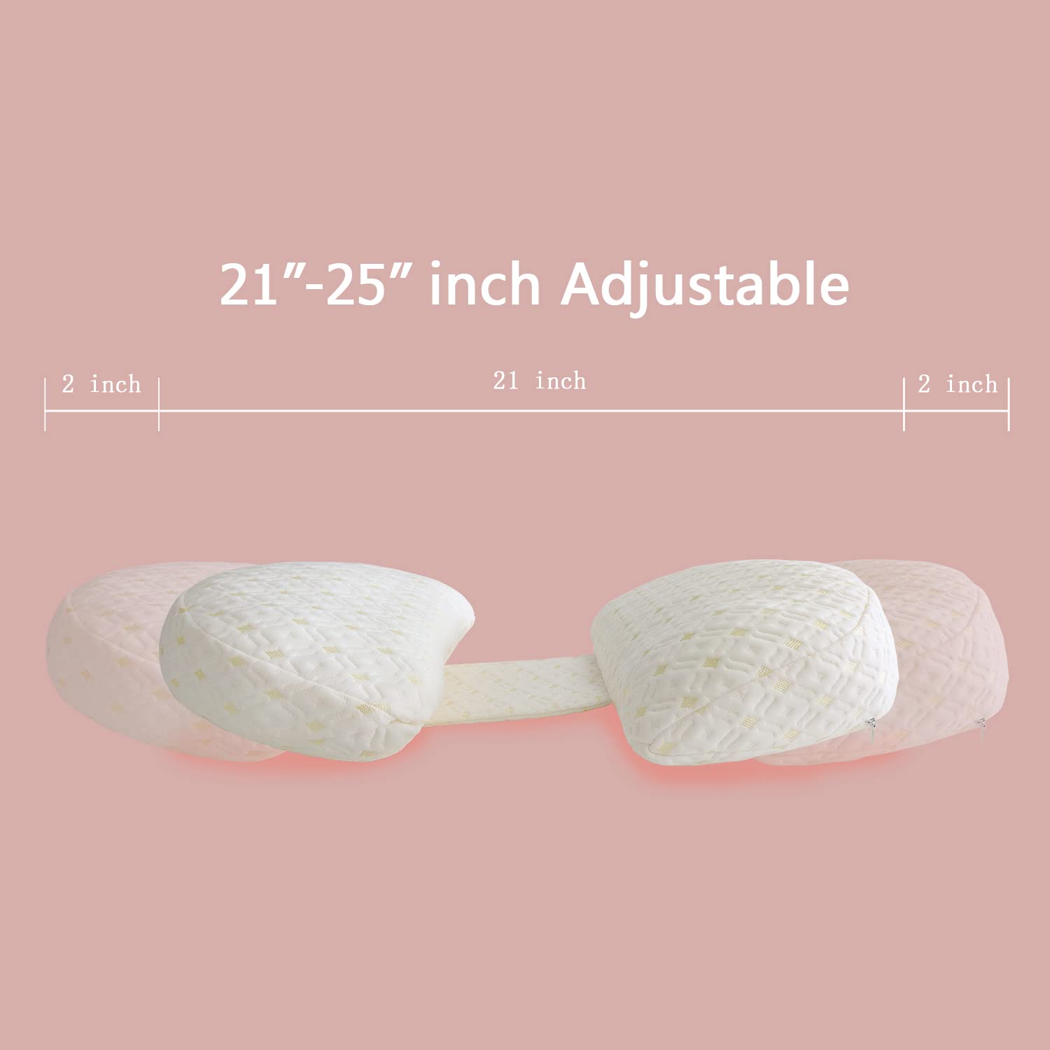 Lacomfy Pregnancy Pillow for Side Sleepers - Maternity Support Pillow with Detachable Cover for Belly, Waist & Back Pain Relief - Comfortable Double Wedge Design for Expecting Mothers - Perfect for Sleeping, Nursing & Relaxing During Pregnancy
