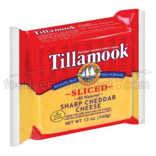 Tillamook Sliced Sharp Cheddar Cheese - 12 Ounce (Pack of 12) | Premium Cheese for Sandwiches, Burgers & Charcuterie Boards | Perfect for Picnics, Parties & Everyday Snacking