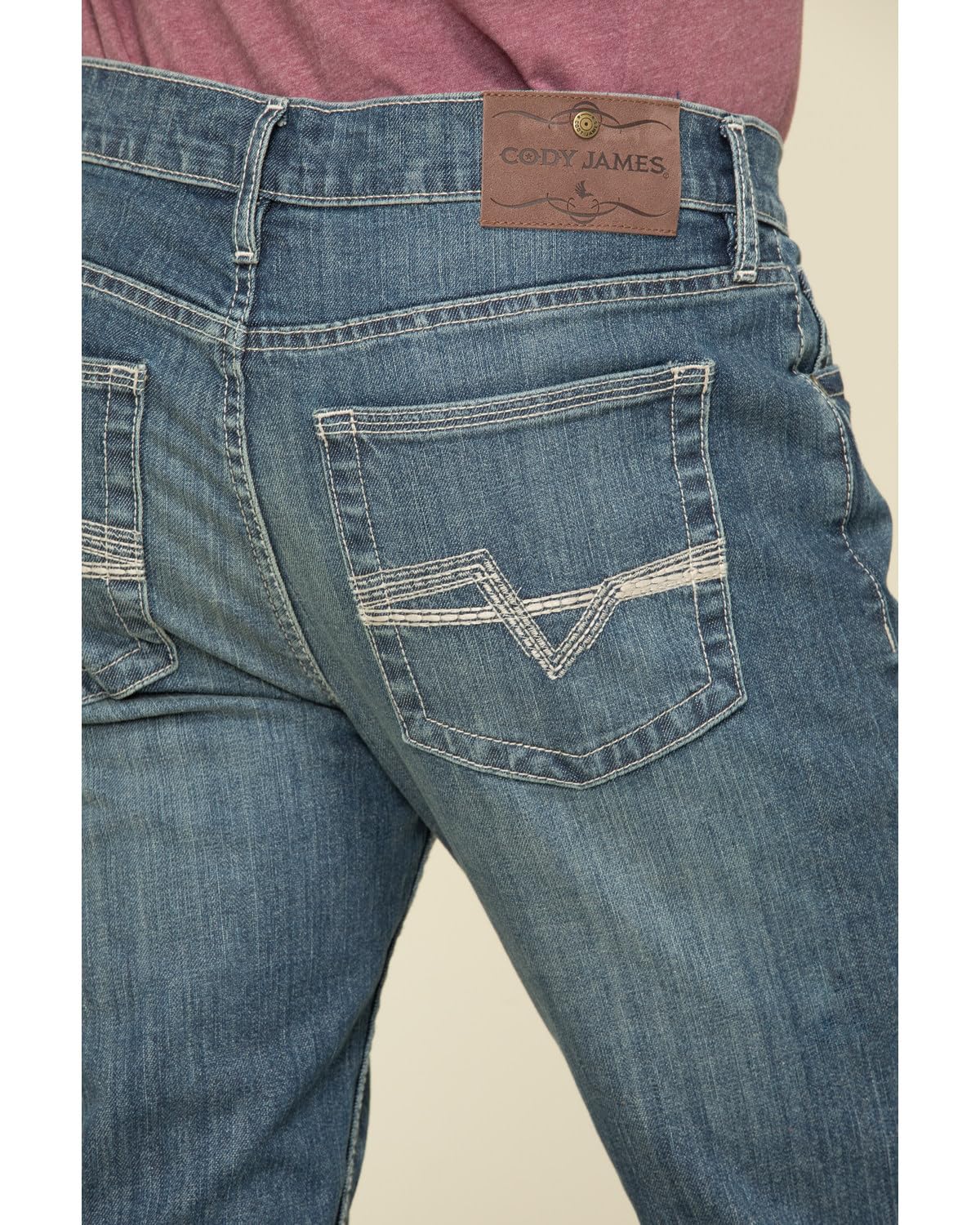 Cody James Men's Slim Straight Stretch Denim Jeans - Medium Wash Blue, 33W x 34L | Comfortable & Stylish for Casual Wear, Work & Everyday Outfits