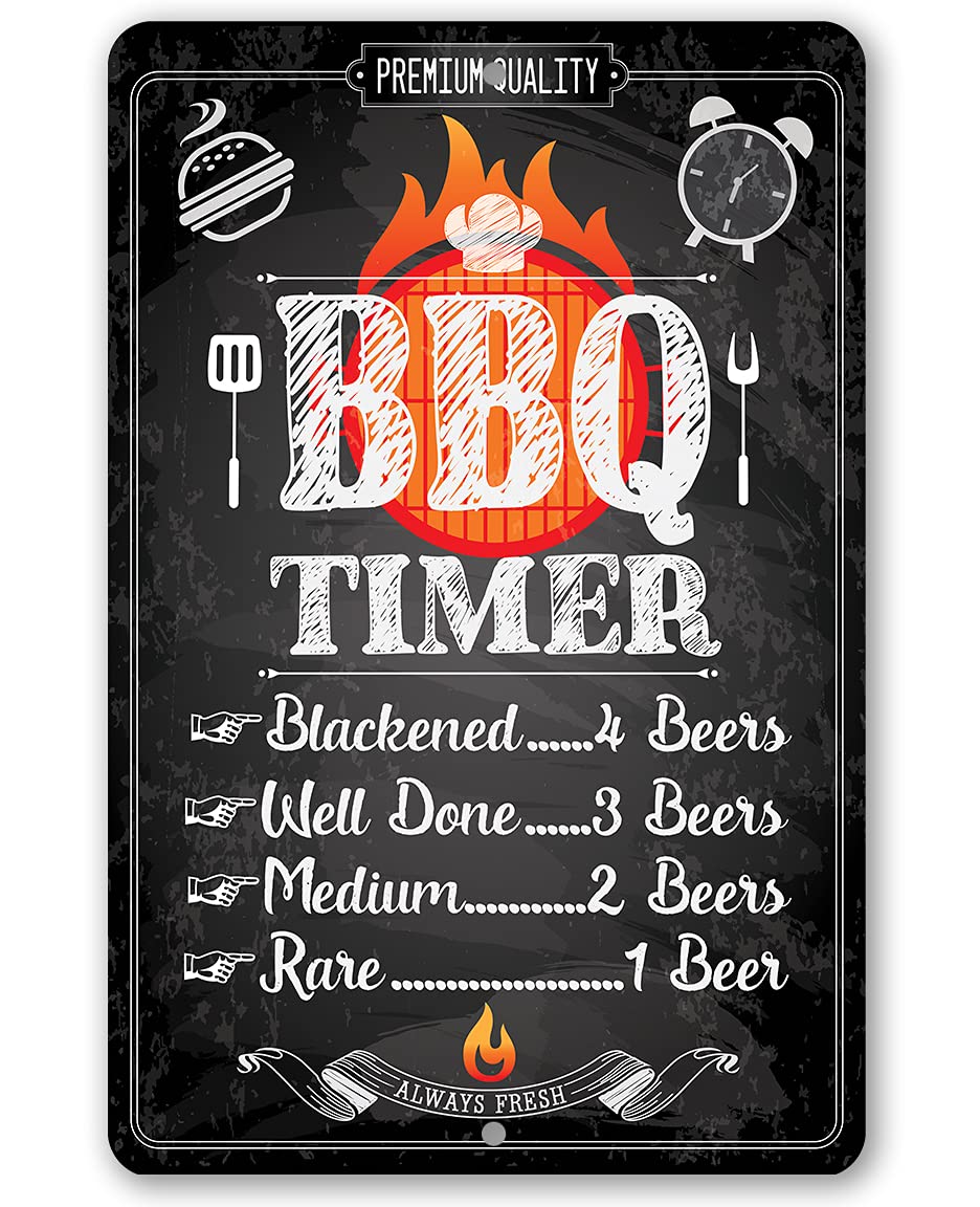 Durable Metal Grill Signs for Indoor & Outdoor Use - Perfect BBQ Restaurant Decor & Gift (8