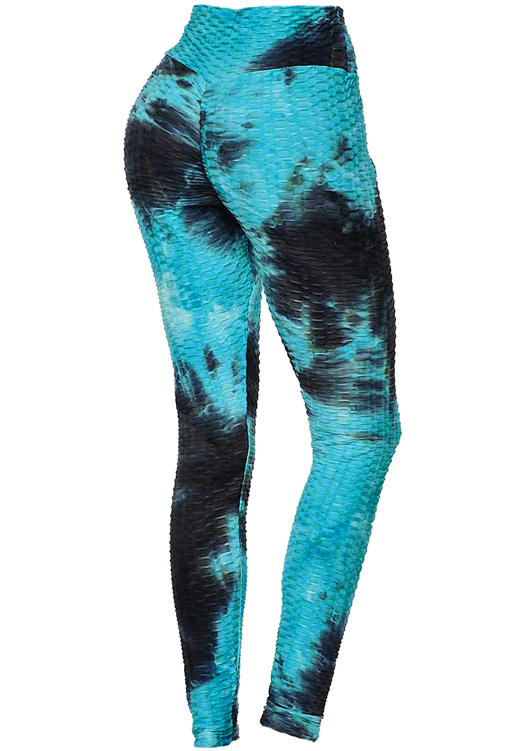 Women's High Waist Butt Lifting Workout Leggings - Textured Bubble Design Yoga Pants for Gym, Running & Fitness - Tummy Control Activewear for Women