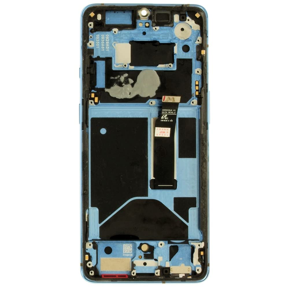 Original OnePlus 7T OLED Display Digitizer with Frame Assembly - Blue Replacement Screen with Separator Card | Perfect for Screen Repair & DIY Replacement at Home or Office