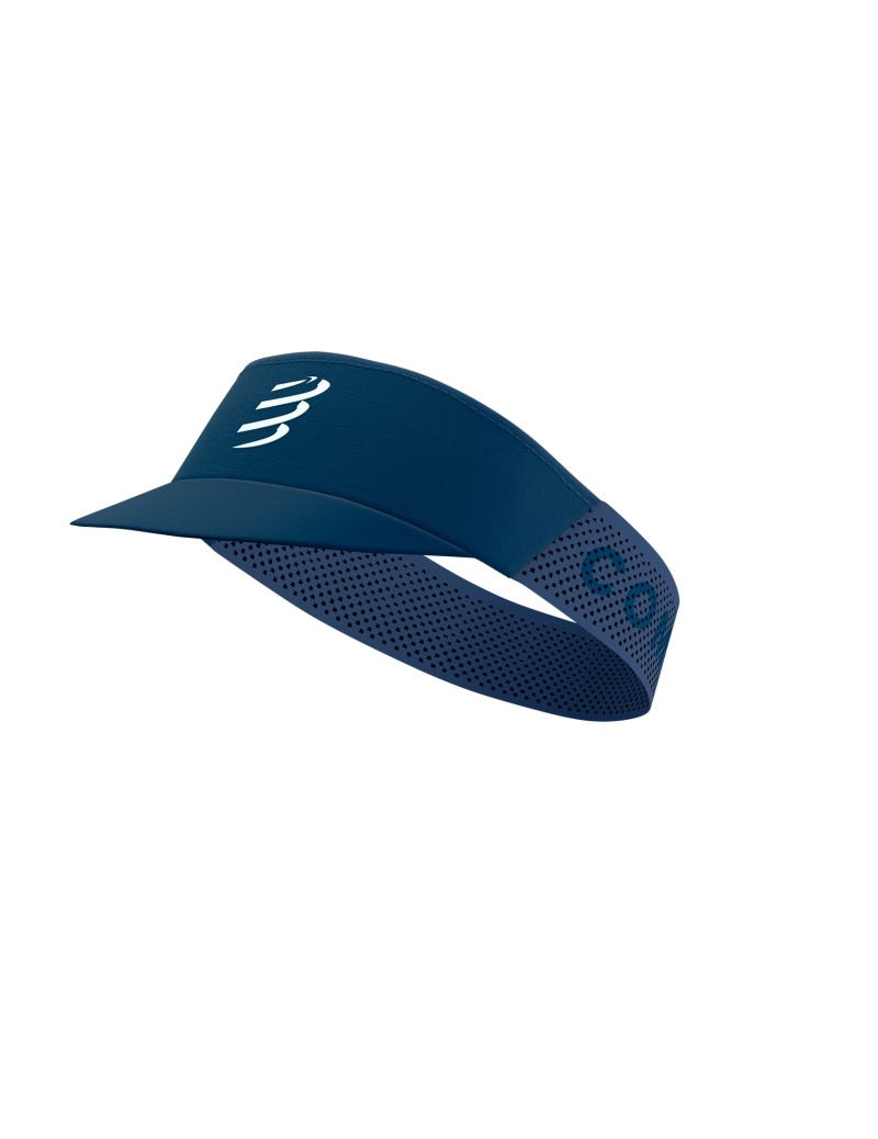 Compressport Unisex Pro Racing Visor Cap - Lightweight Breathable Sun Protection for Running, Cycling & Outdoor Sports - Indigo Blue