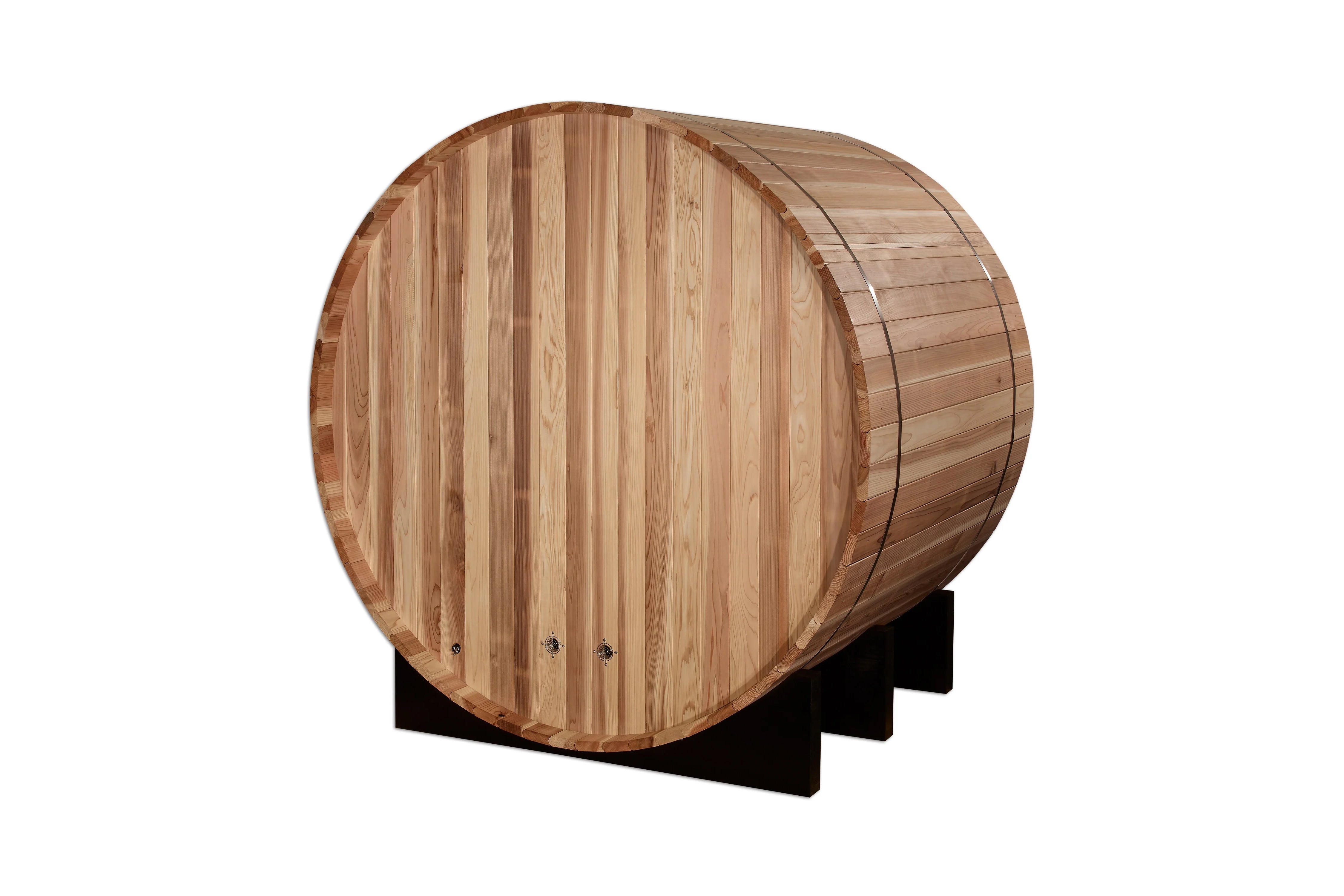 Golden Designs St. Moritz 2-Person Traditional Barrel Sauna - Outdoor Wooden Home Spa for Relaxation & Detox - Perfect for Backyards, Patios & Wellness Retreats