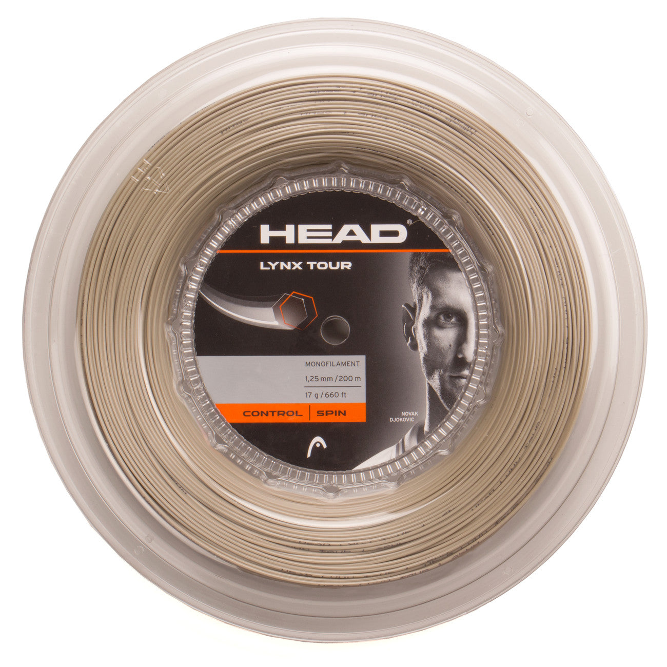 Head Lynx Tour 17 Tennis String Reel (Champagne) - Premium Polyester String for Control & Spin | Perfect for Competitive Players & Tournament Play