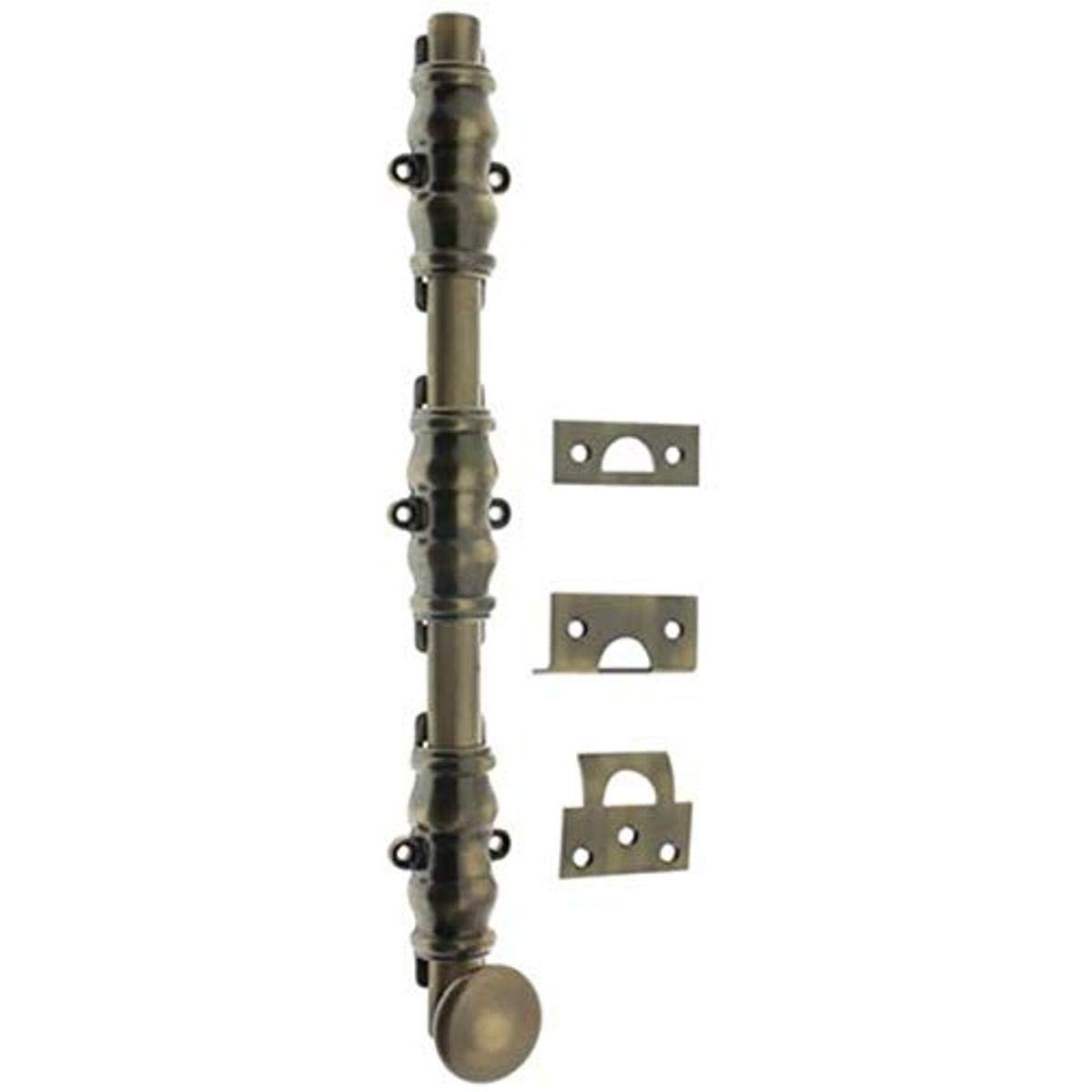 Premium Solid Brass Round Knob Ornamental Surface Bolt with 3