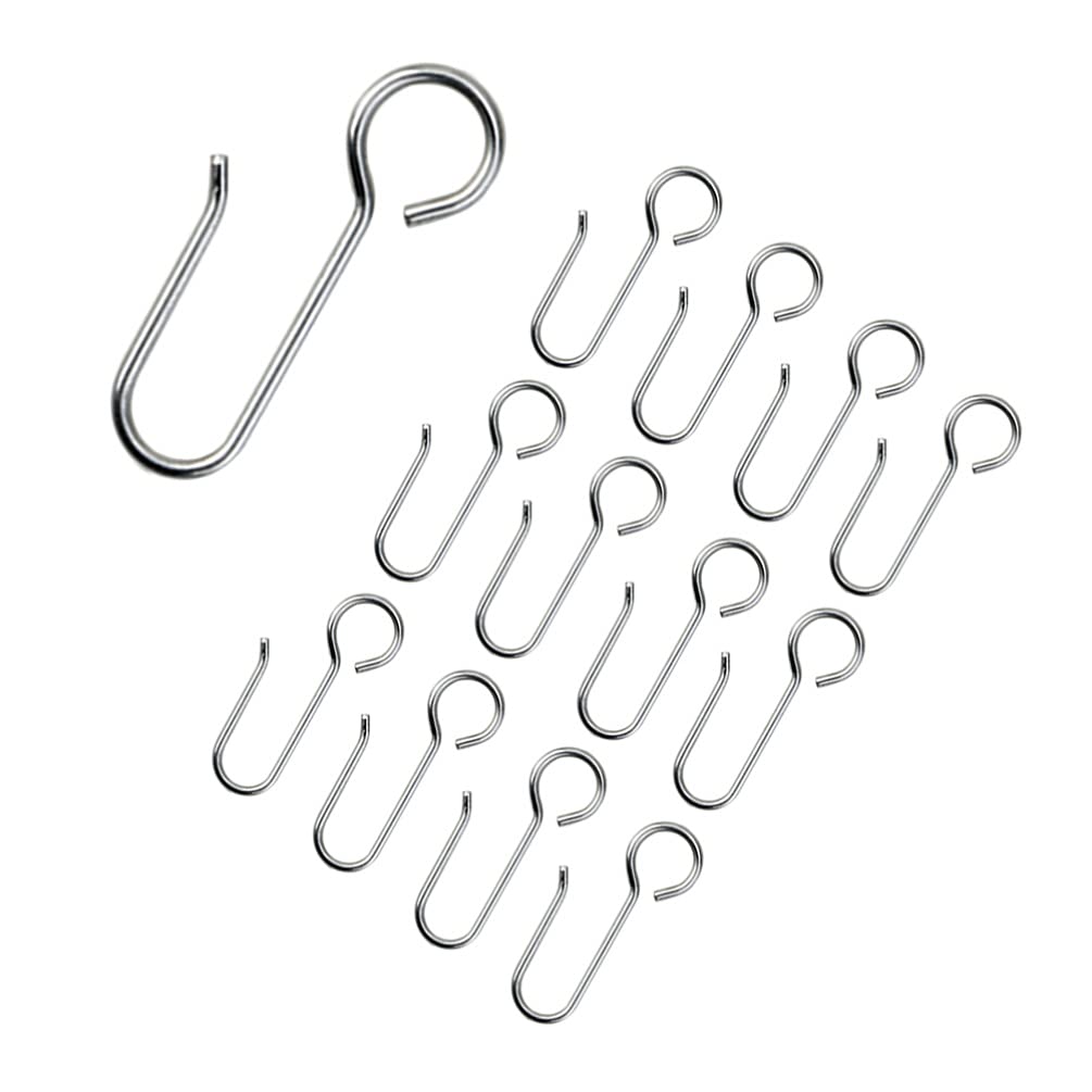 120pcs Cabilock Steel Curtain Hooks - Heavy Duty Shower & Car Sunshade Hanging Hooks for Home, RV & Vehicle Use | Durable Curtain Track Hooks with Bracket for Bathroom, Bedroom & Automotive Window Shades