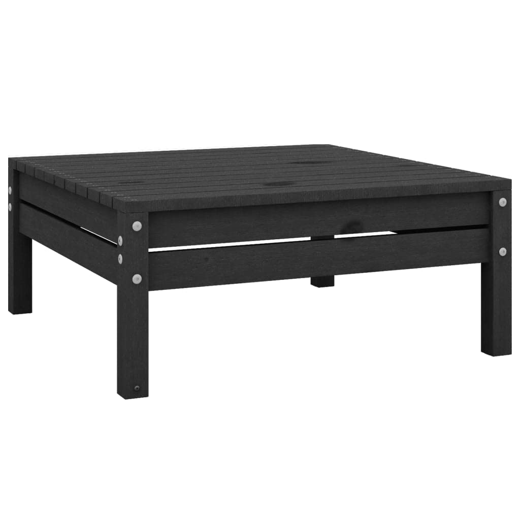 Outdoor Ottoman Footstool - Solid Pinewood Patio Seat for Garden, Yard, Deck & Poolside - 25