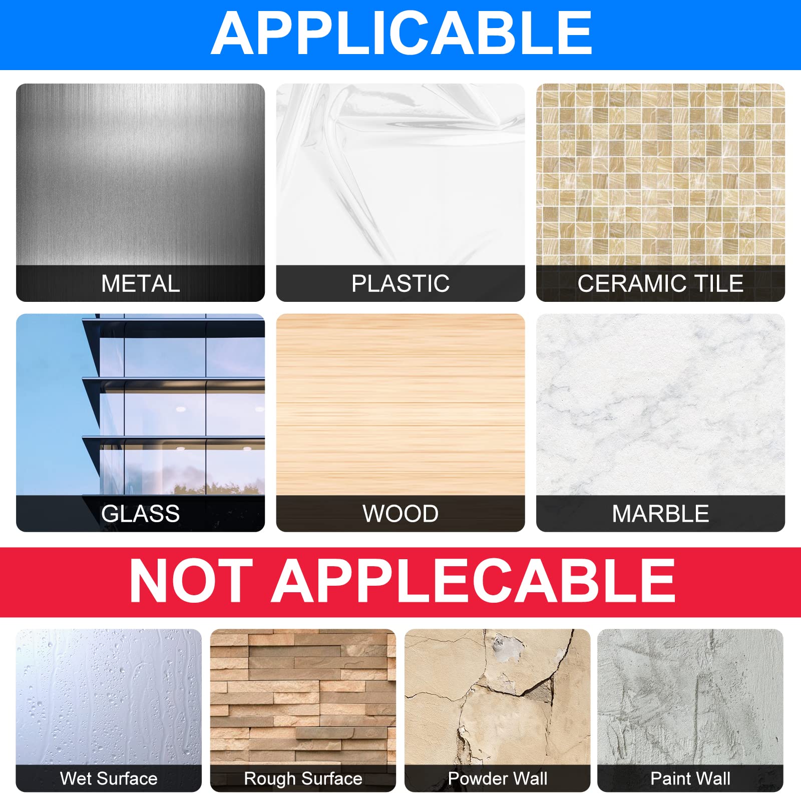Strong Reusable Nano Double Sided Tape - Heavy Duty Transparent Adhesive Strips for Wall, Carpet, Posters | Multipurpose Removable Mounting Tape for Home, Office & Car Use | Perfect for Hanging Decor, Organizing & DIY Projects