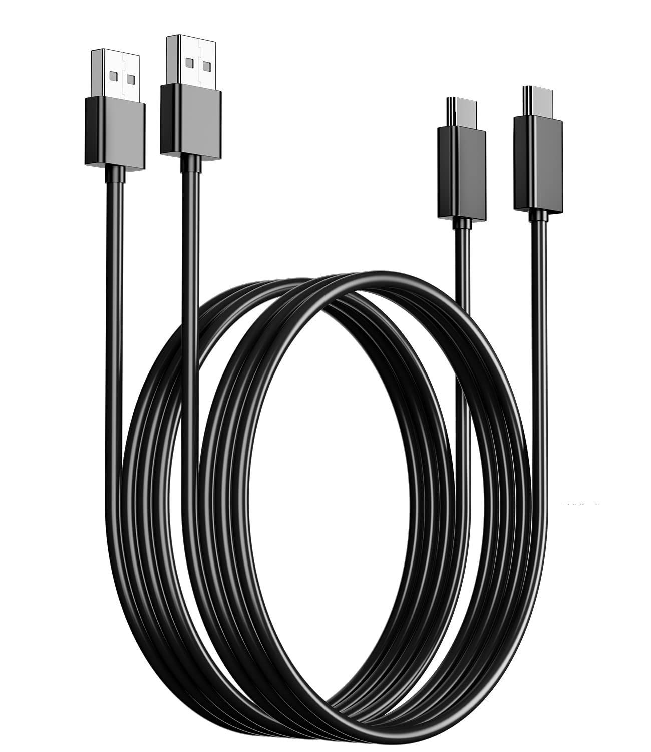 Fast Charging USB C Cable 2 Pack 6.6Ft - Compatible with PS5 Controller, Xbox Series X/S, DualSense & More | Durable Nylon Braided Type C Charger Cord for Gaming, Travel & Home Use