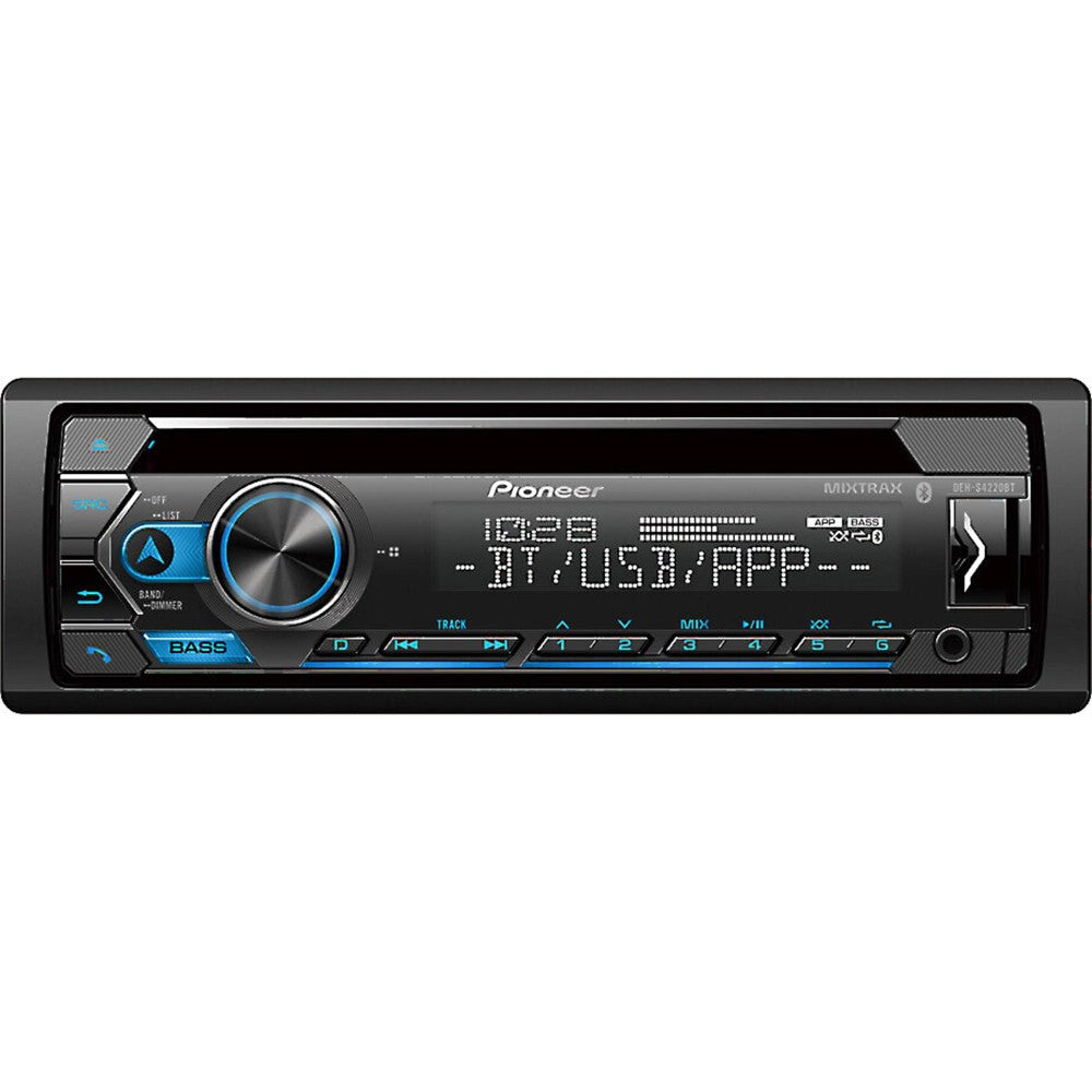 Pioneer DEH-S4220BT Single DIN Bluetooth Car Stereo Receiver with Smart Sync App Compatibility | CD Player, Hands-Free Calling | Perfect for Toyota, Honda, Ford & More