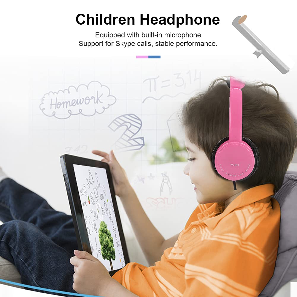Kids Headphones with Tangle-Free Noodle Cable - Comfortable & Easy Storage for Tablets - Perfect for Online Learning & Travel