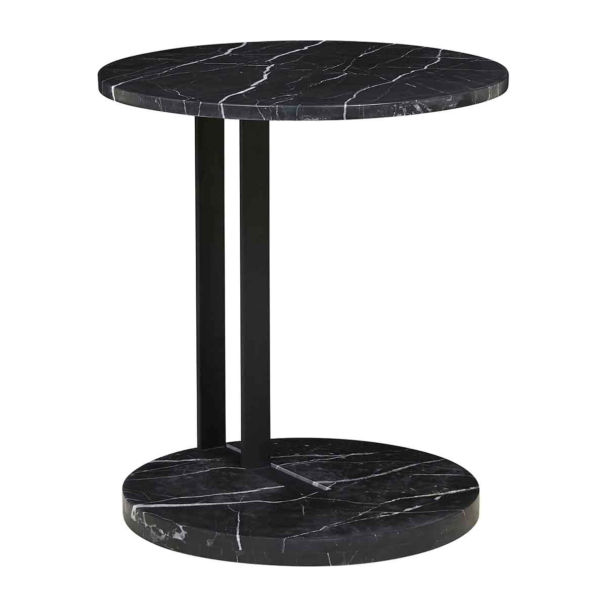 Amara Modern Linear Side Table - Minimalist Nightstand, End Table for Living Room, Bedroom, or Office - Sturdy & Stylish Accent Furniture for Small Spaces