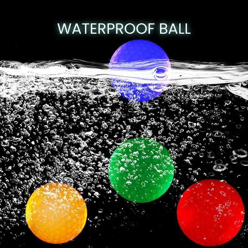 Glow in The Dark Golf Balls - Super Bright LED Night Golf Balls for Nighttime Practice (Pack of 6) - Perfect for Night Golf Games, Backyard Practice & Unique Golf Gifts