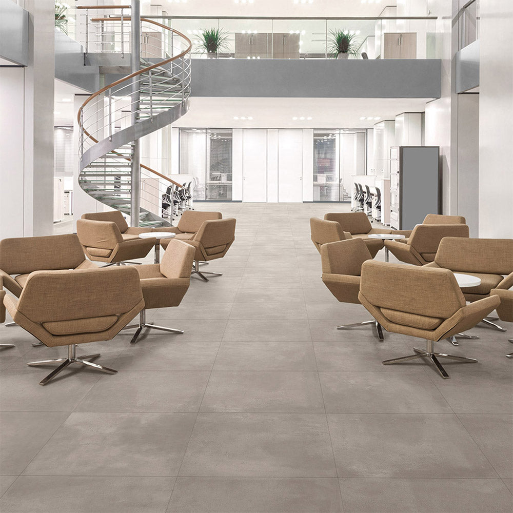 Premium 450x900mm Concrete Look Matt Porcelain Tile - Modern & Durable Flooring for Living Room, Kitchen, Bathroom | Toccata Tortora Collection