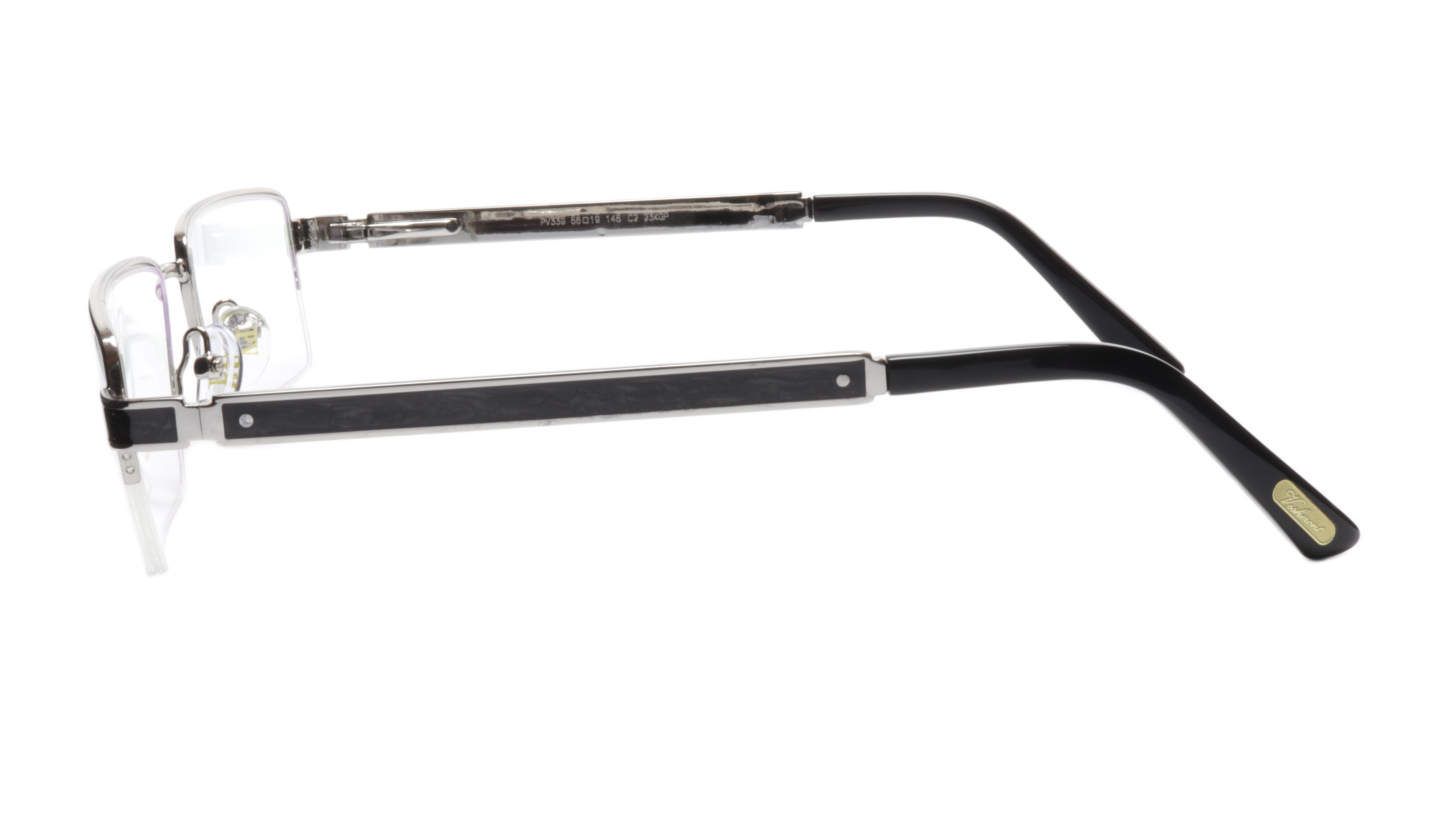 Paul Vosheront Men's Eyeglasses - Gold Plated Frame with Silver Accents & Exotic Wood Temples | Premium Lightweight Reading Glasses for Work, Driving & Everyday Use