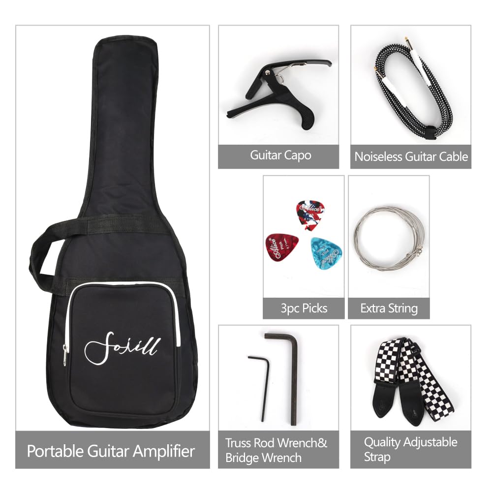 30 Inch Beginner Electric Guitar Kit for Kids & Teens - Starter Package with Amplifier, 600D Gig Bag, Picks, Cable, Strap & Extra Strings (Pink) - Perfect for Learning, Practice & Home Performances
