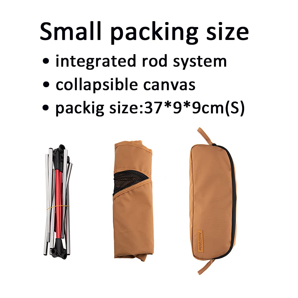 Naturehike Ultralight Folding Camping Chair with Storage Bag - Portable Outdoor Backpacking Furniture for Hiking, Picnic, Beach & Camping (Yellow, Medium)
