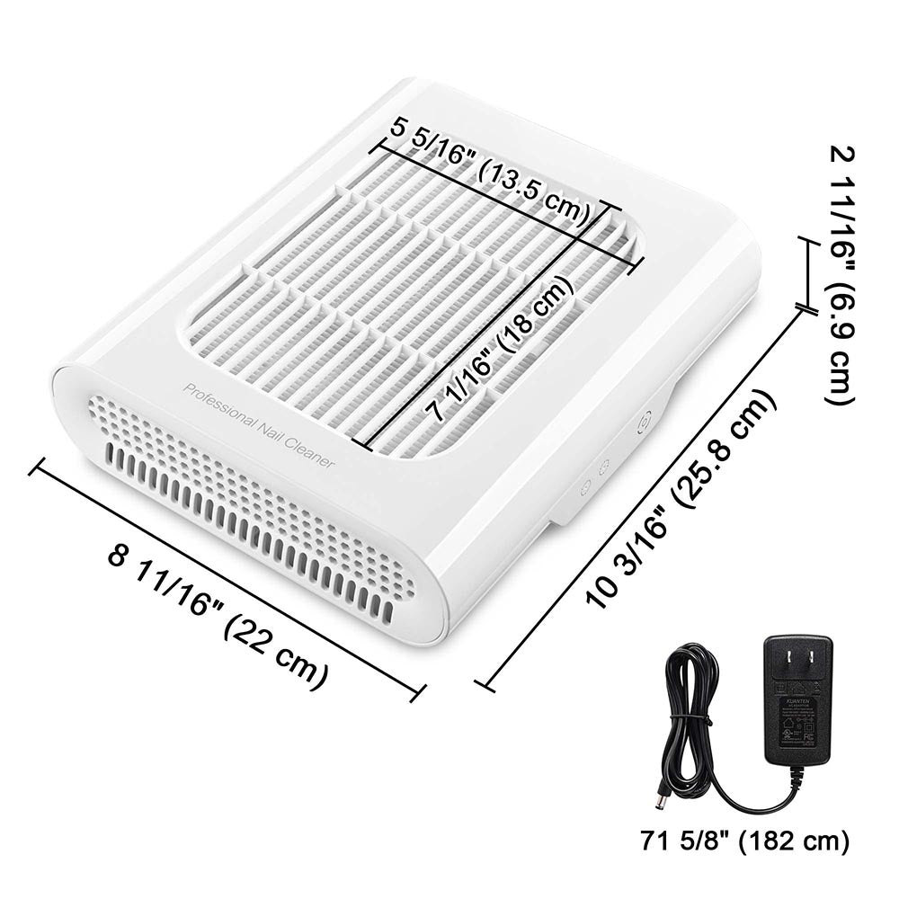 TheLAShop Professional Nail Dust Collector with Powerful Suction - Perfect for Nail Salons, Home Manicures & Nail Art Studios