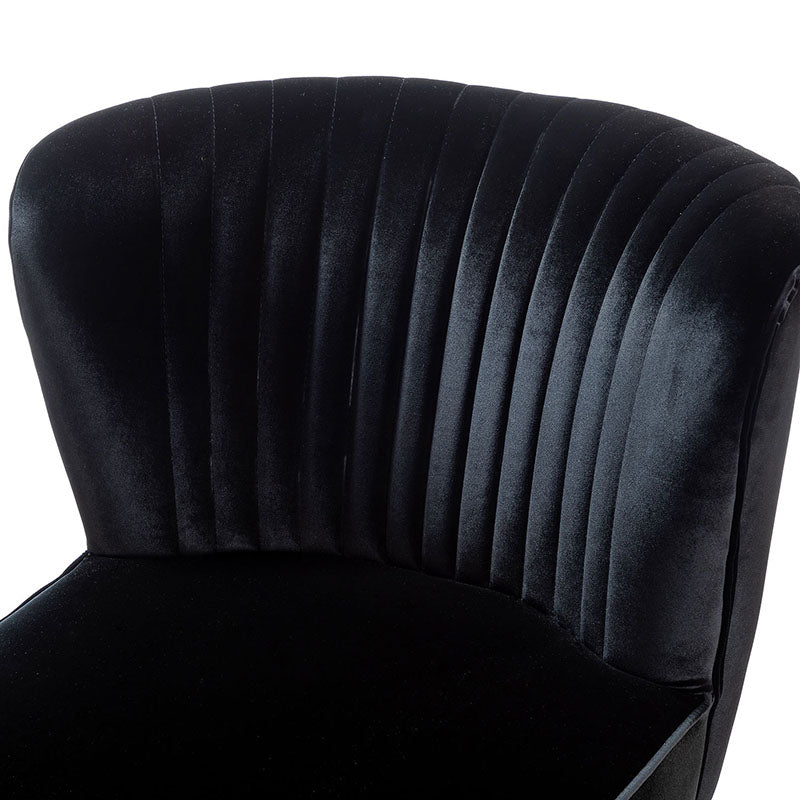 Lola Velvet Side Chair - Modern Upholstered Accent Chair for Living Room, Bedroom & Office - Soft Velvet Fabric with Sturdy Wooden Legs - Perfect for Dining, Lounge & Home Decor