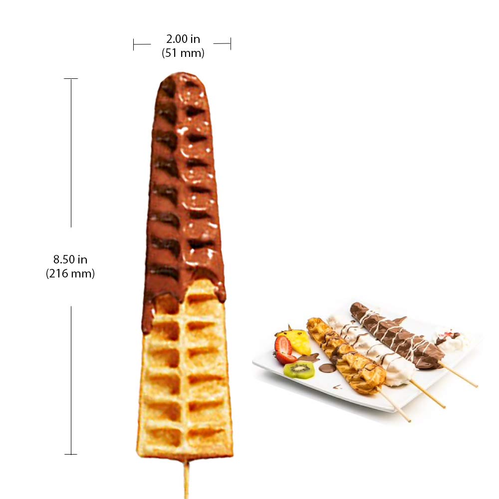 Electric Waffle Stick Maker Machine - Stainless Steel 110V for 4 Large Waffles | Perfect for Christmas Tree Waffles, Breakfast, Parties & Family Gatherings