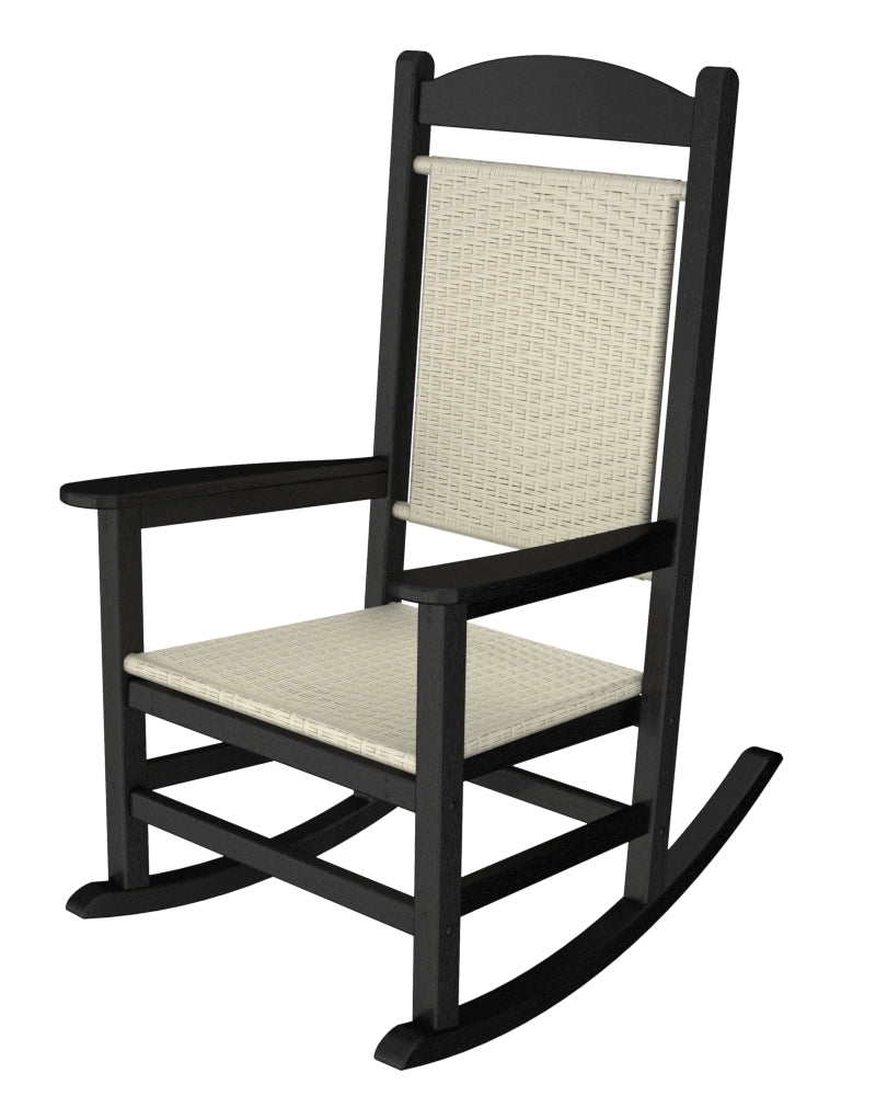 POLYWOOD Presidential Woven Rocker - All-Weather Outdoor Rocking Chair with UV Protection | Perfect for Patio, Porch, Garden & Poolside Relaxation