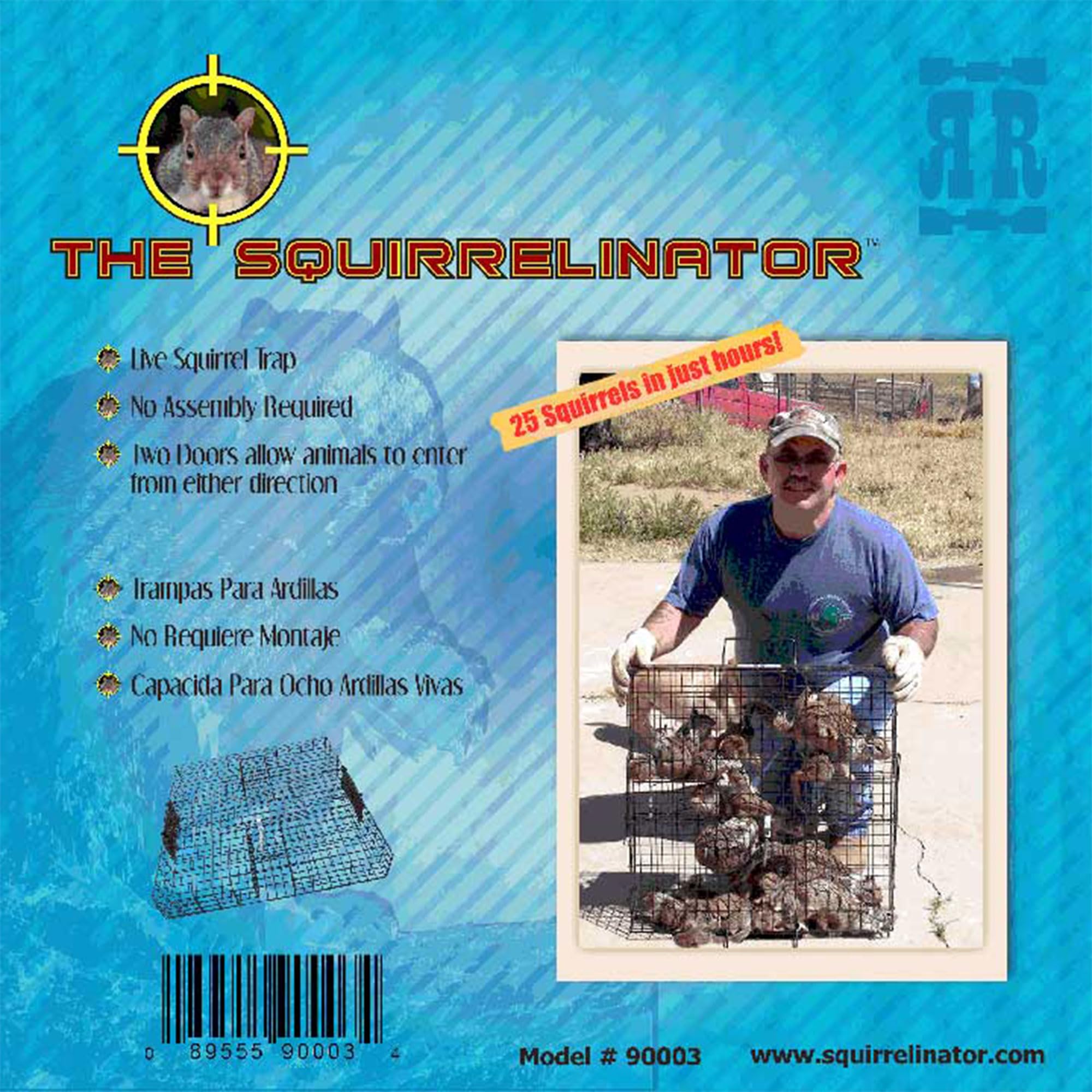 Rugged Ranch 2 Pack Squirrel Trap - Humane Live Animal Catch & Release Cage for Squirrels (Squirrelinator) - Perfect for Garden, Yard & Outdoor Pest Control