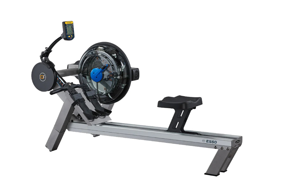 FluidRower E550 Rowing Machine - Premium Indoor Rower for Home Gym, Full Body Workout & Cardio Training - Perfect for Small Spaces, Apartment Fitness & Low-Impact Exercise
