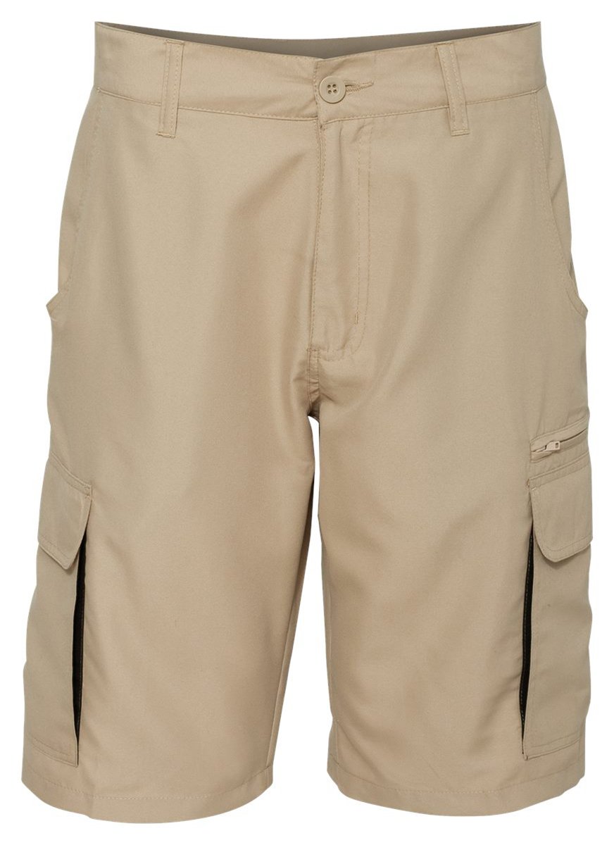 Burnside Men's Quick-Dry Microfiber Athletic Shorts - B9803-40 Khaki Color for Gym, Running & Casual Wear