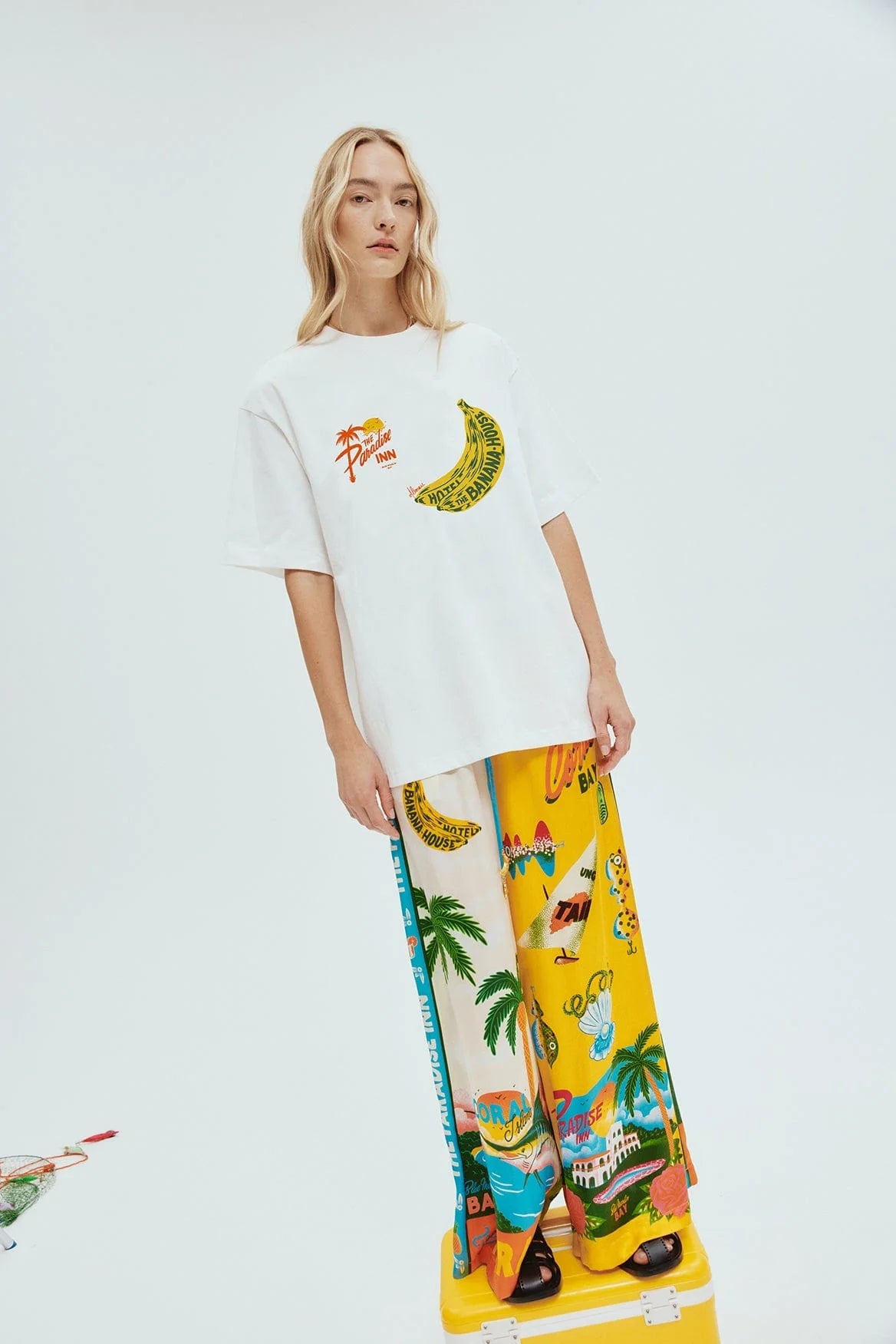 Preorder Banana Print T-Shirt - Soft Cotton Casual Tee for Men & Women - Perfect for Summer Outfits, Beach Vacations, and Fun Casual Wear