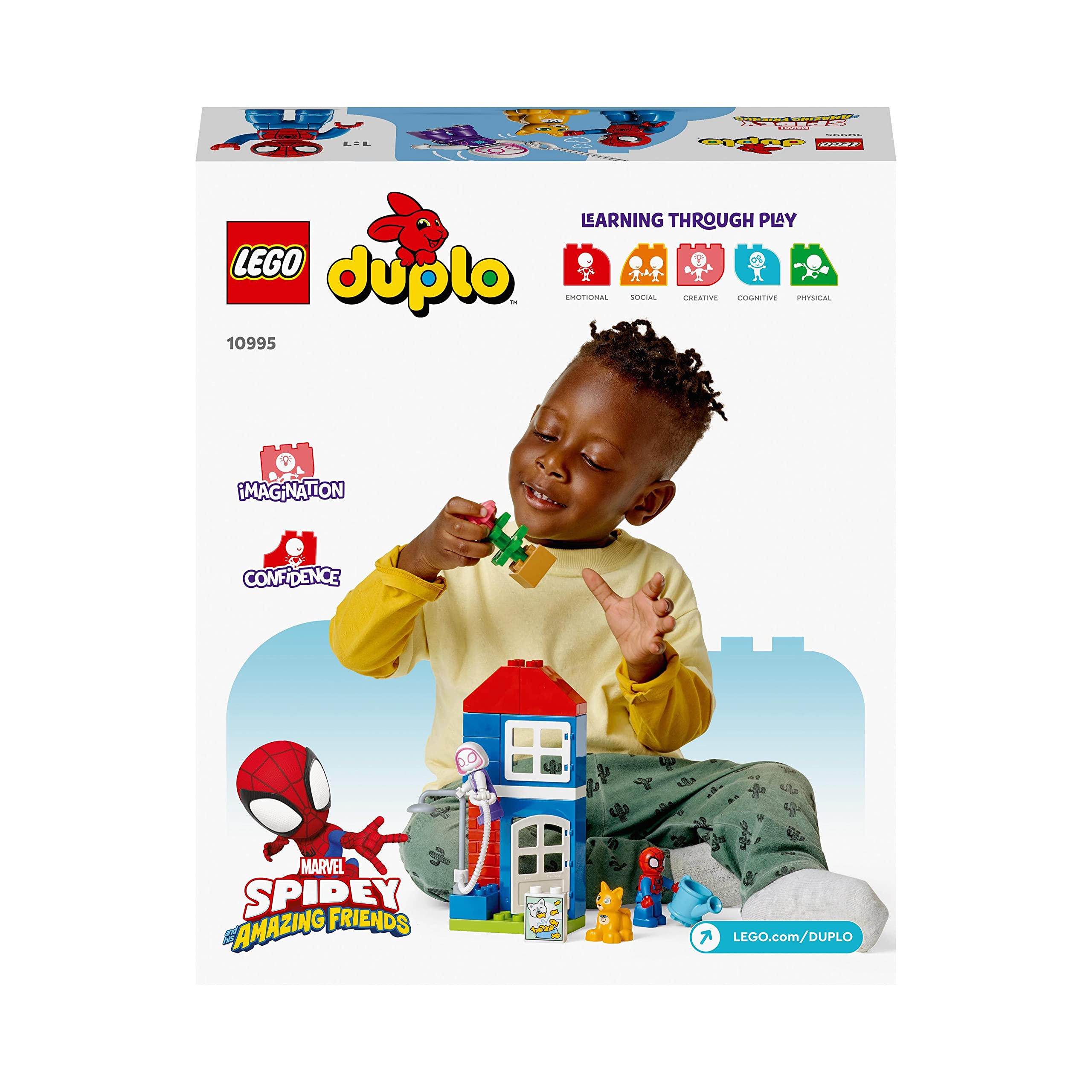 LEGO Duplo Marvel Spider-Man House with Spidey & Friends - Superhero Building Toy for Kids Ages 2+ (10995) - Perfect for Pretend Play & Early Learning Development