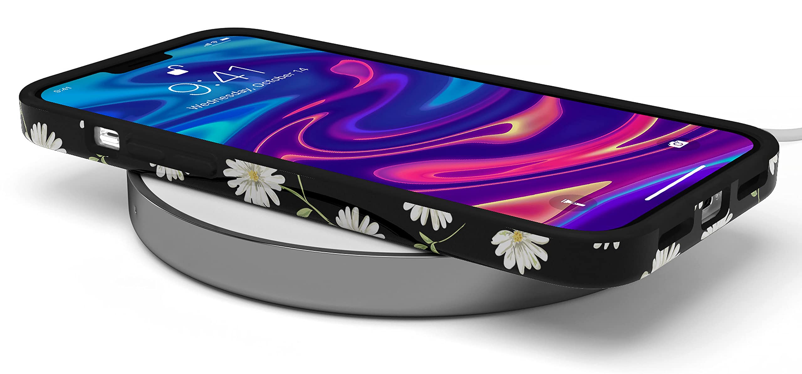 Casely iPhone 11 Pro Max Case - Daisy Daydream Black Floral Design Protective Phone Cover | Slim Fit, Shockproof & Scratch-Resistant | Perfect for Everyday Use, Travel & Outdoor Activities