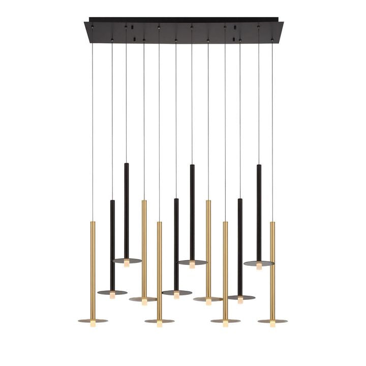 Ursula Linear LED Chandelier - Modern 6-Light Fixture for Dining Room, Kitchen Island & Bedroom Lighting | Energy Efficient Dimmable Hanging Light