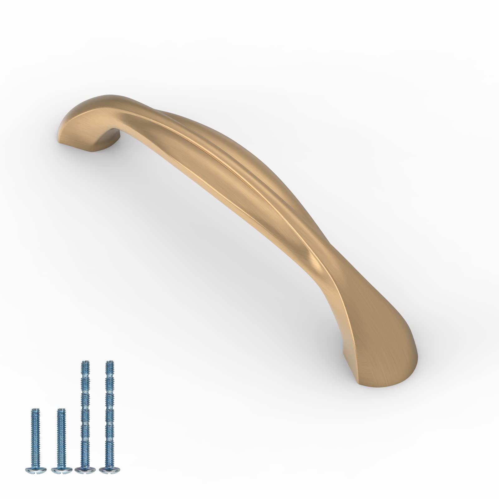 2 Pack 3.75 Inch (96mm) Champagne Bronze Cabinet Pulls - Elegant Kitchen Cabinet Handles & Gold Drawer Pulls for Dresser, Cupboard, Wardrobe - Perfect for Home Renovation & Furniture Upgrade