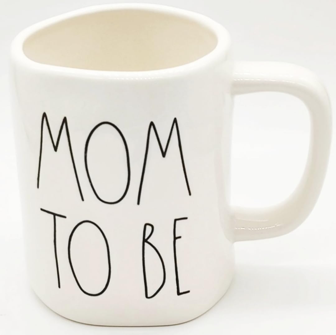 Rae Dunn by Magenta Artisan Collection MOM TO BE Ceramic Large Coffee Mug - Perfect for Pregnancy Announcements, Baby Showers & Mother's Day Gifts