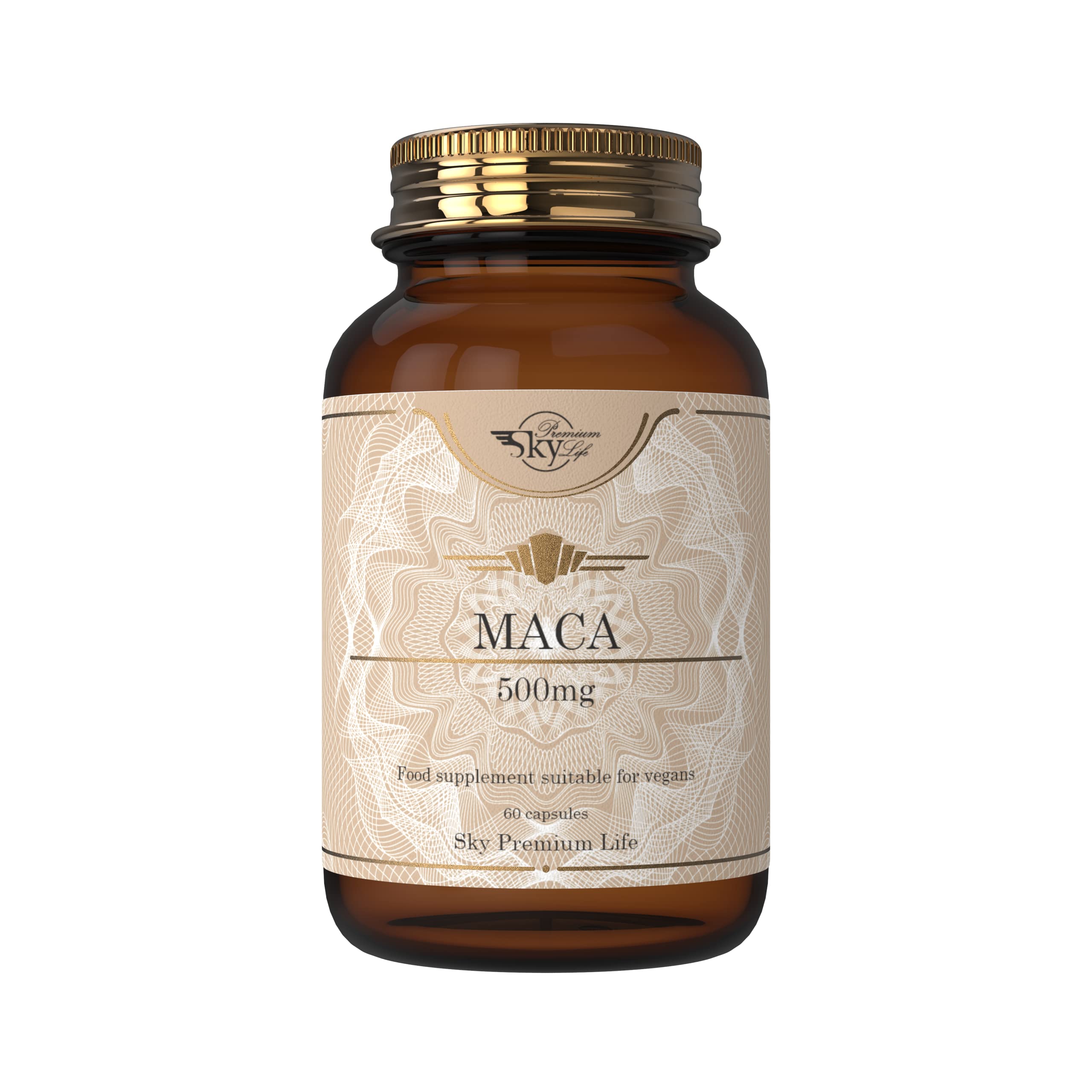 Sky Premium Life Maca Root Capsules 10:1 Extract - 60 Count for Men & Women | Natural Energy & Vitality Supplement | Supports Hormonal Balance & Stamina | Perfect for Busy Professionals & Active Lifestyles