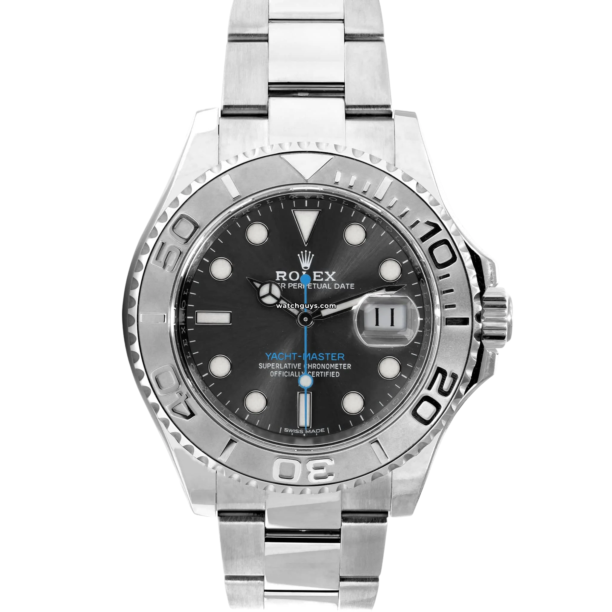 Rolex Yacht Master 116622 Rhodium Luxury Men's Watch - Stainless Steel Blue Dial for Sailing, Yachting & Formal Occasions