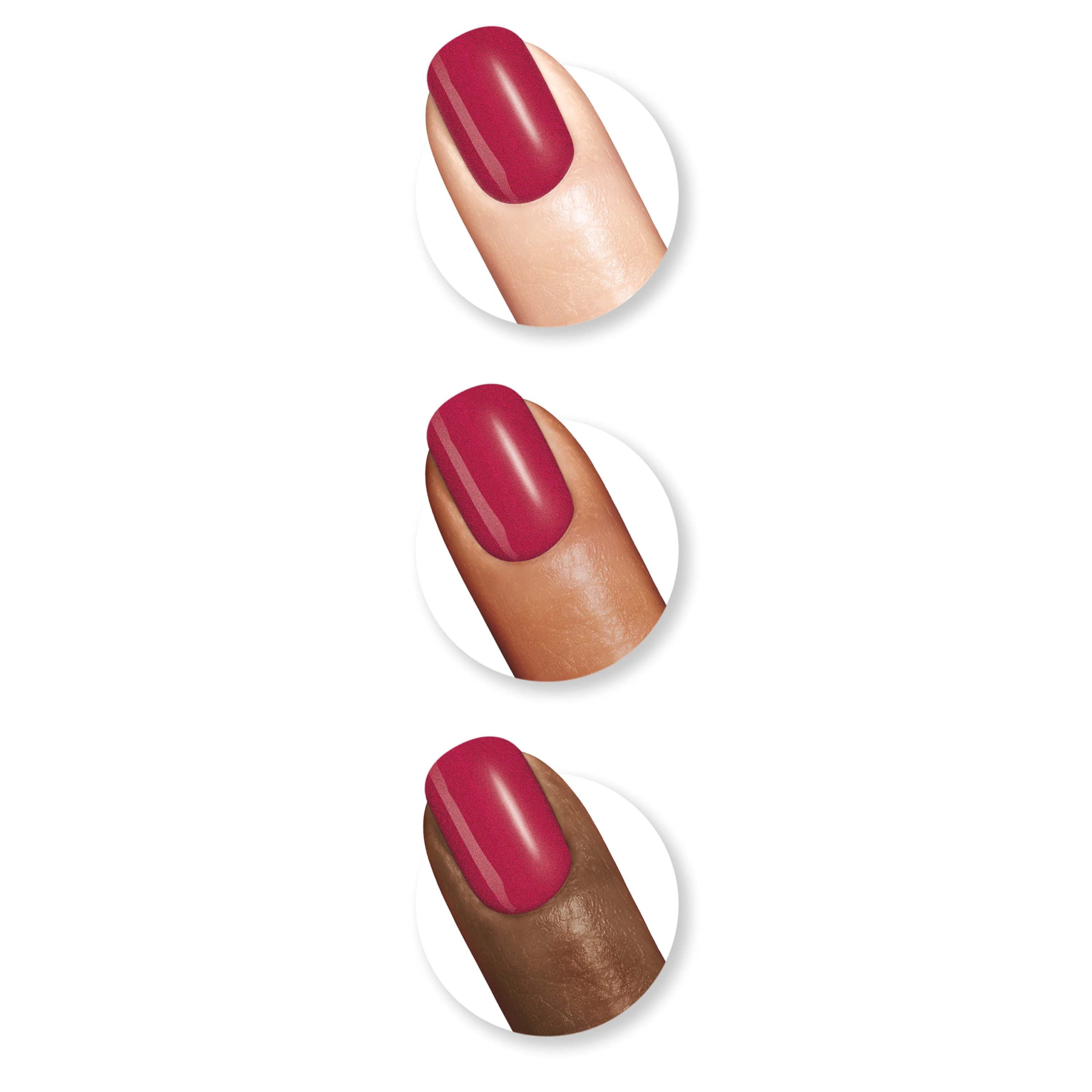 Sally Hansen Miracle Gel™ Bordeaux Glow Red Nail Polish - Long Lasting Gel-Like Formula, No UV Lamp Needed - Perfect for Manicures, Pedicures & Special Occasions