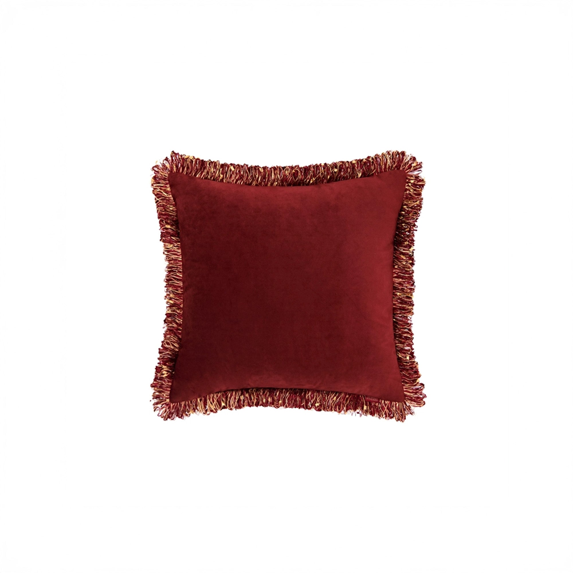 Luxury Velvet Fringe Throw Pillow Cover - Soft Decorative Cushion Case for Sofa, Bed, Living Room & Home Decor