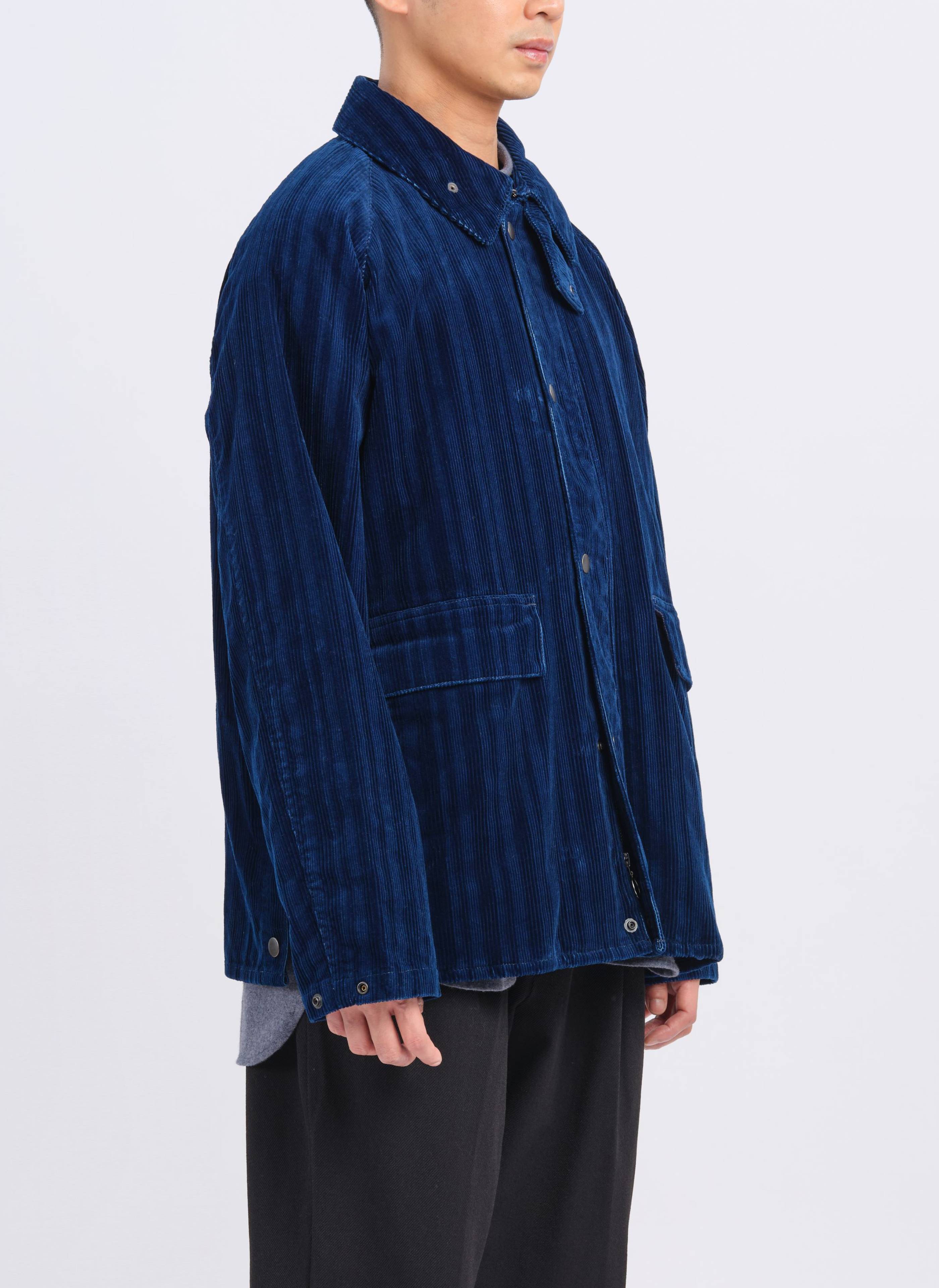 Indigo Cotton Corduroy Hunting Jacket - Warm & Durable Outdoor Jacket for Men - Perfect for Hunting, Hiking & Fall Adventures