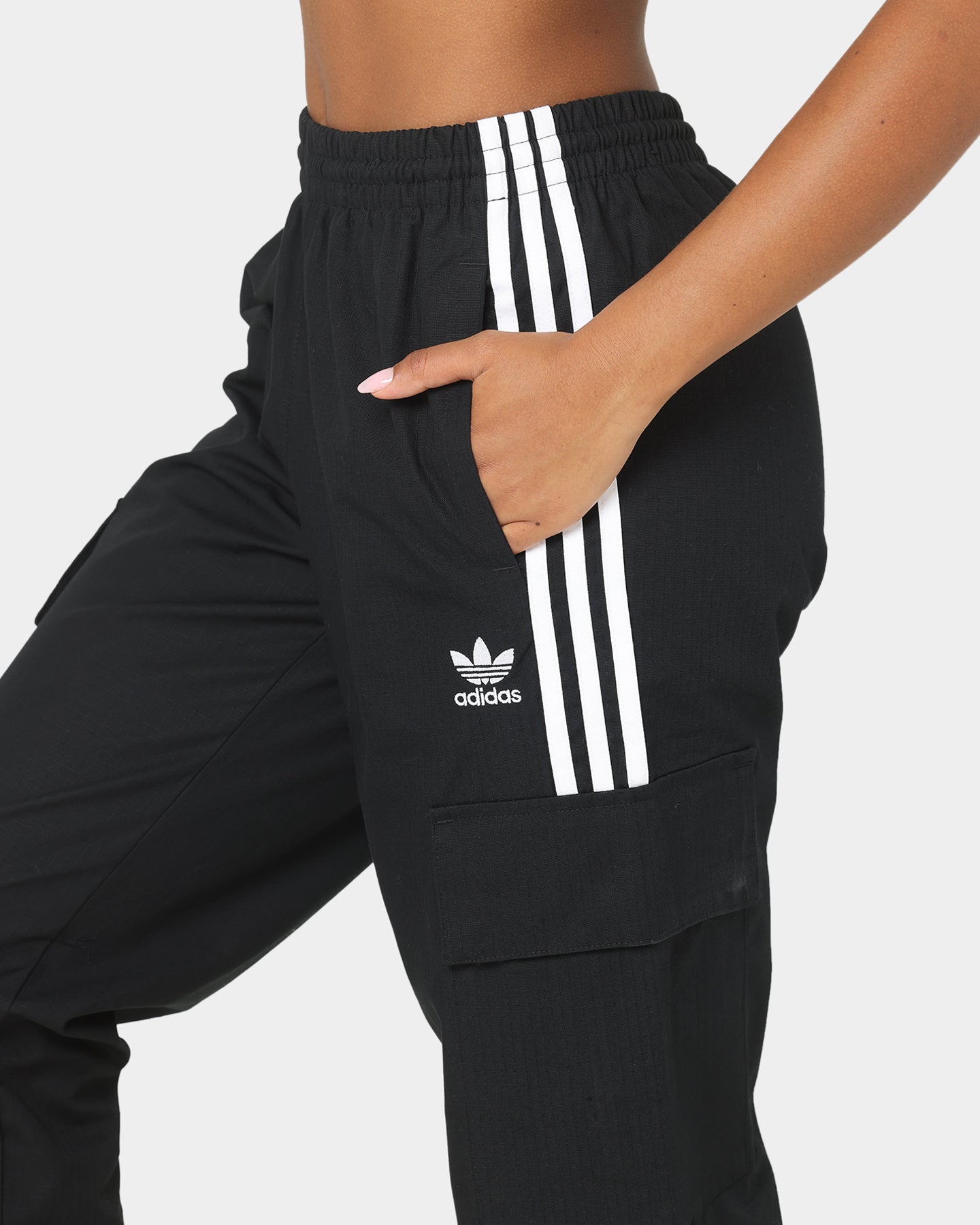 Adidas 3 Stripes Cargo Pants for Men - Black Military Style Joggers with Multiple Pockets | Perfect for Streetwear, Workout & Outdoor Activities