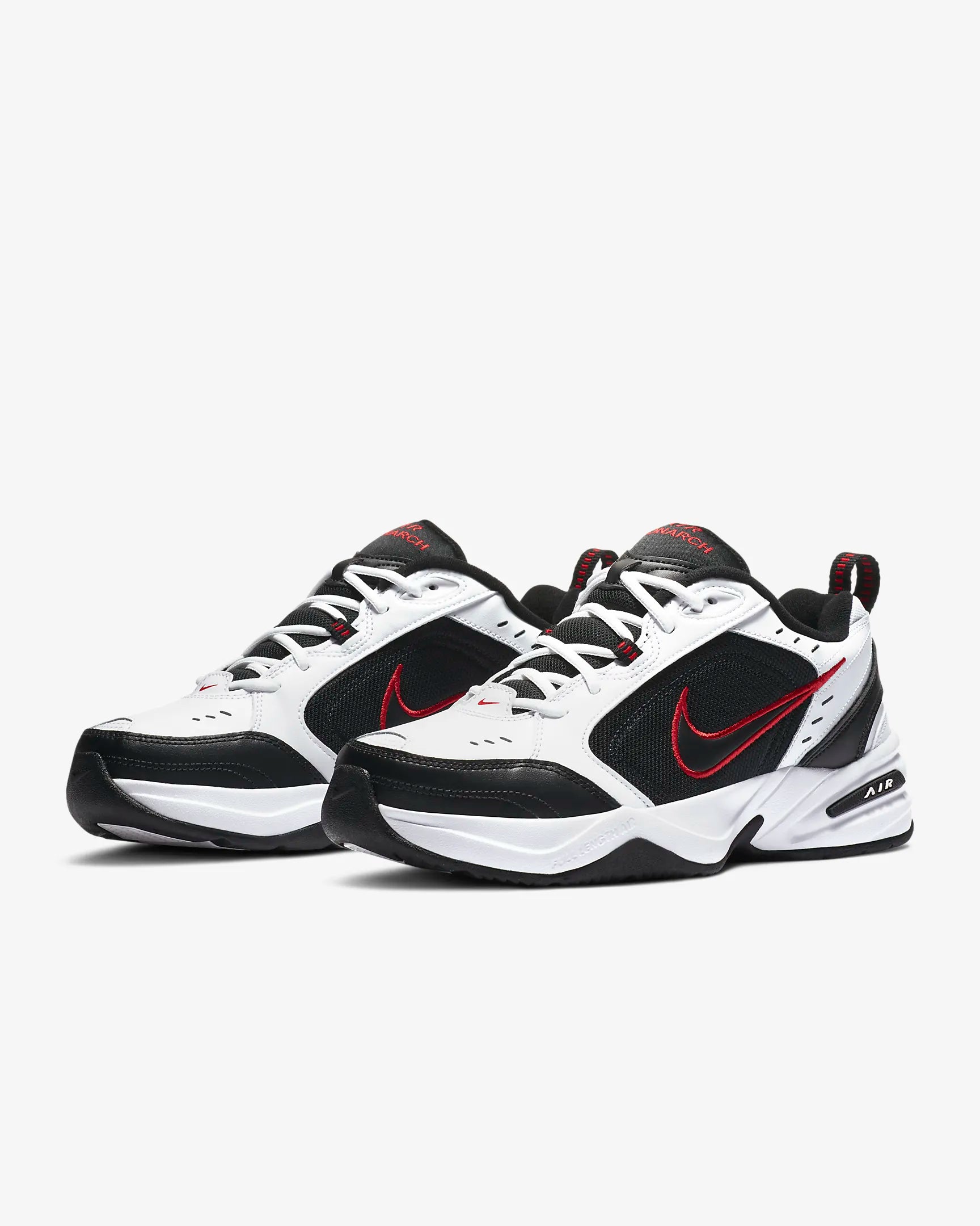 Nike Men's Air Monarch IV Running Shoes - White/Black (Size 101) - Comfortable Athletic Sneakers for Jogging, Gym & Casual Wear