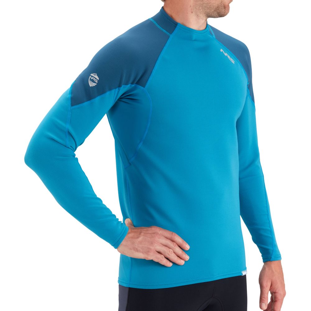 NRS HydroSkin 0.5 Men's Long Sleeve Shirt - Quick-Dry UV Protection Fishing & Kayaking Shirt for Outdoor Water Sports (Closeout)