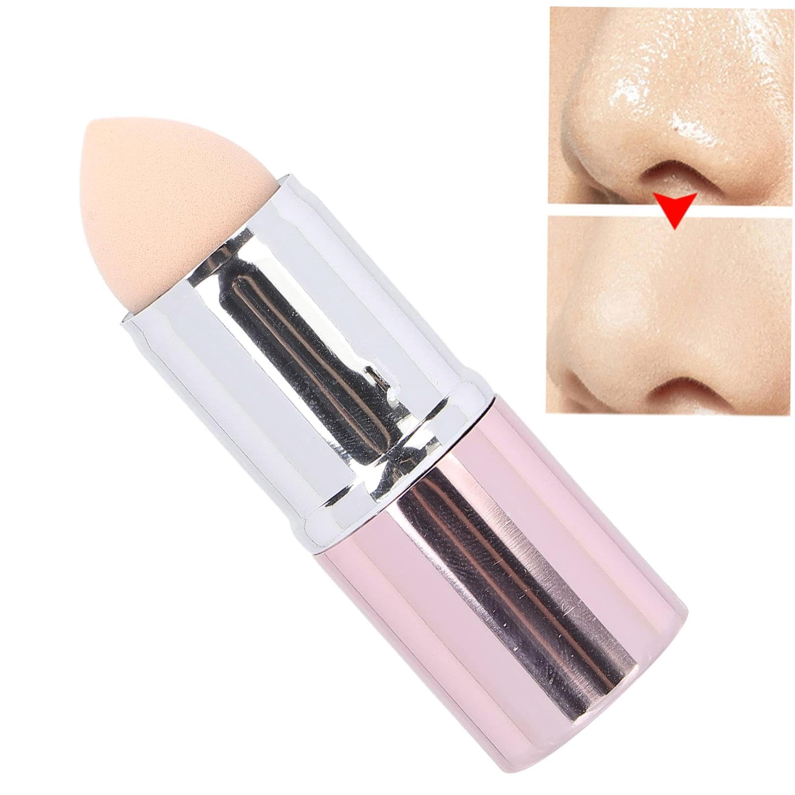 Rose Red Volcanic Stone Facial Oil Roller for Skincare & Makeup - Massage & Absorb Essential Oils - Perfect for Home Spa, Travel & Relaxation Therapy