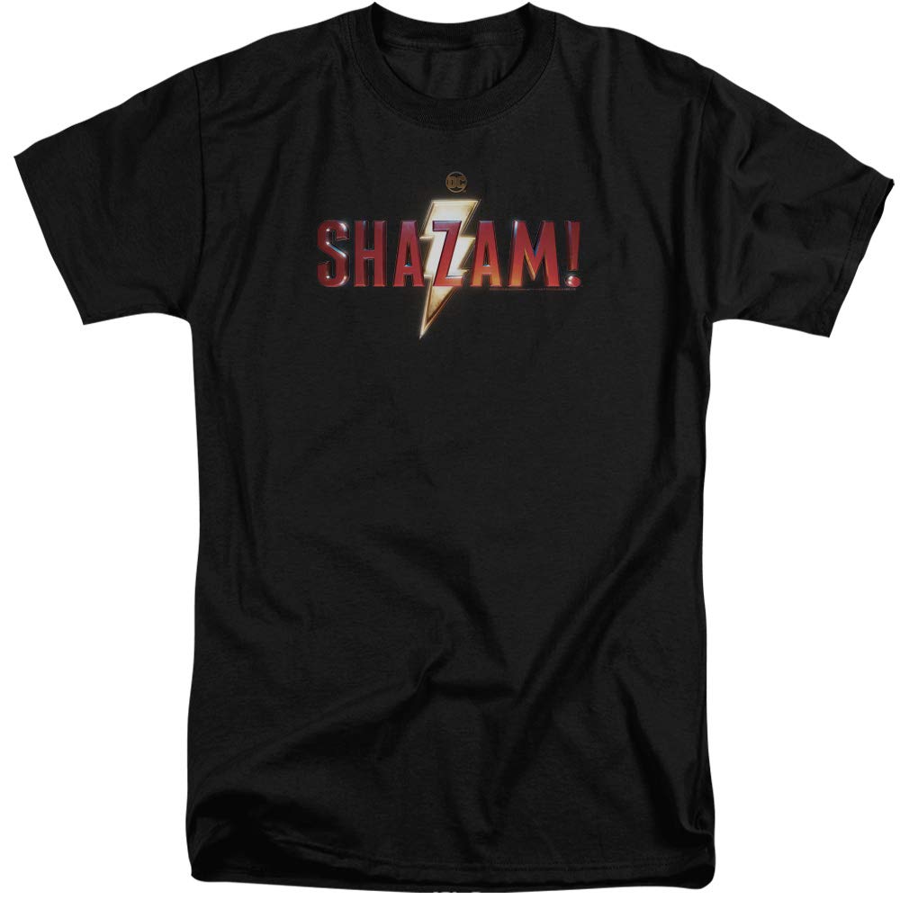 Shazam Movie Logo Unisex Adult Tall T-Shirt for Men & Women - Superhero Fan Apparel for Cosplay, Comic Con & Casual Wear