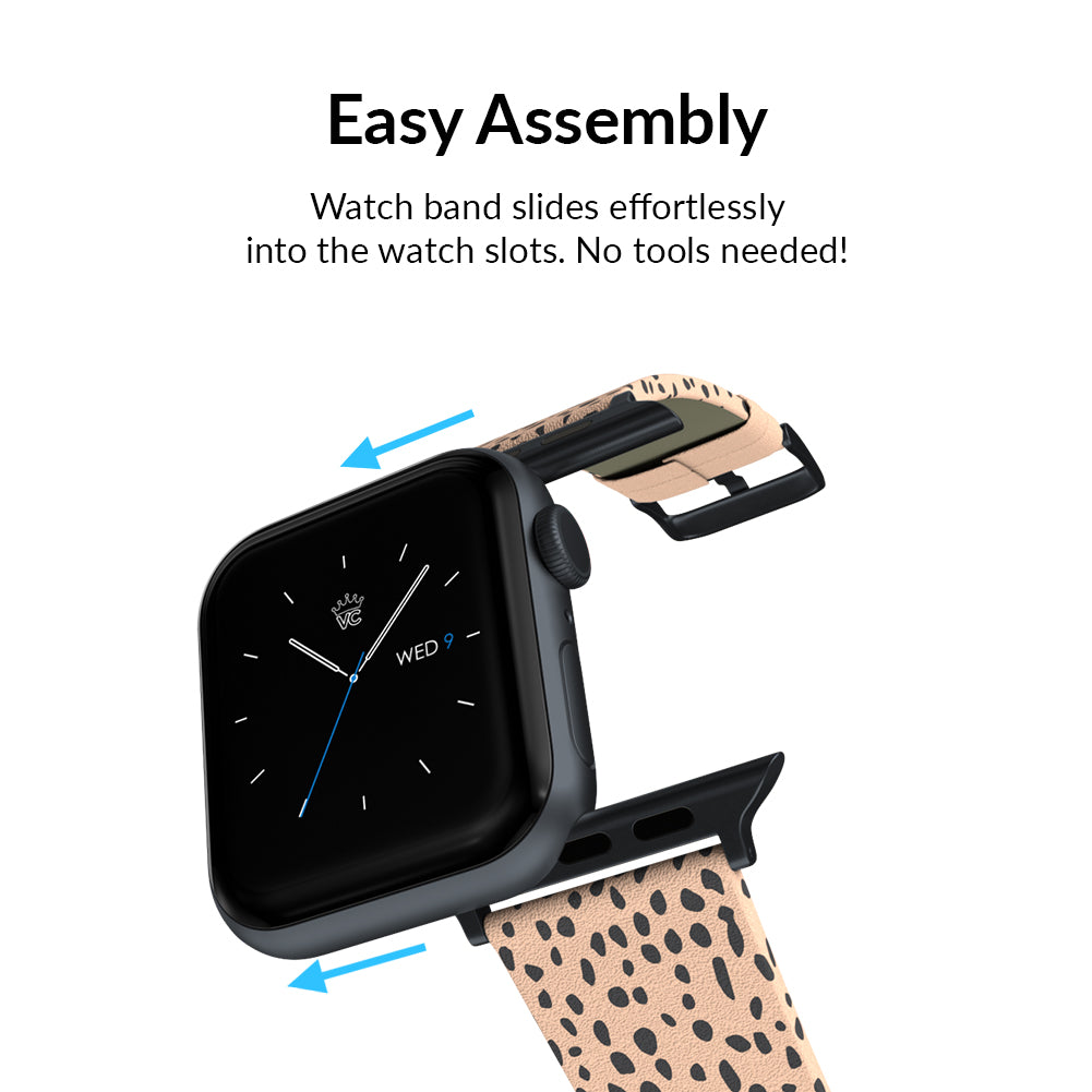 Spotted Cheetah Print Apple Watch Band - Stylish & Durable Replacement Strap for Apple Watch Series 1-9 - Perfect for Workouts, Fashion & Everyday Wear
