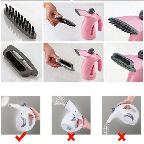 GION Professional Facial Steamer for Deep Skin Cleaning | Handheld Fabric Steam Brush & Garment Steamer for Clothes | Home & Travel Use | Multicolor (1Pcs) - Perfect for Spa Days, Travel Wrinkle Removal, and Quick Clothing Refresh