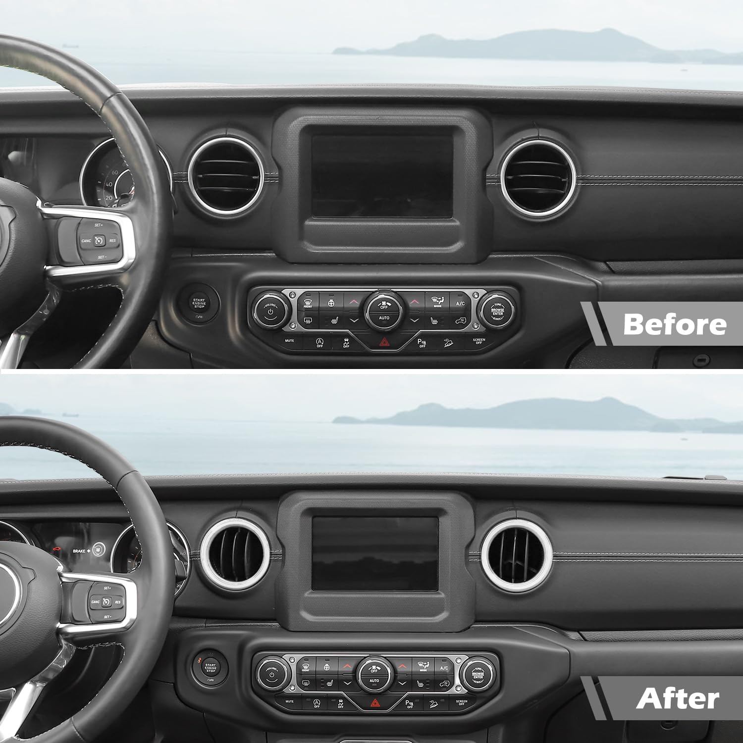 RT-TCZ White Dash Air Vent Cover Trim Stickers for Jeep Wrangler JL JLU & Gladiator JT (2018-2023) - 4pcs Interior Accessories - Perfect for Customization & Protection